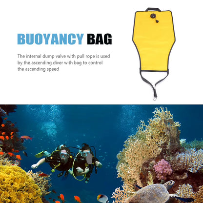 30Lbs Salvage Lift Bag with Open Bottom Scuba Diving Lift Bag High Visibility Swimming Salvage Bag for Scuba Diving Snorkeling